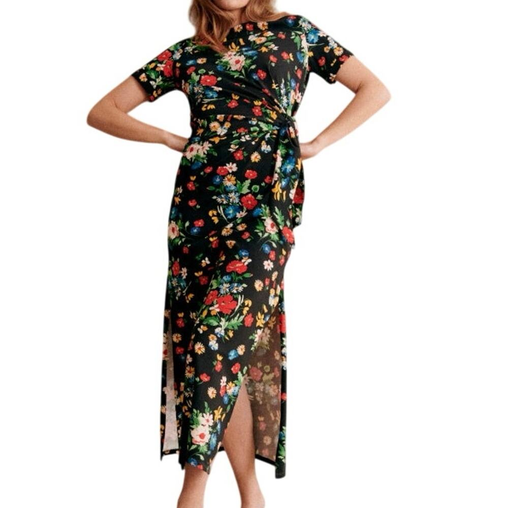 NWT Sezane Pippa Maxi Dress in Floral Noir, S
